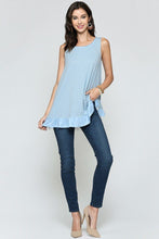 Load image into Gallery viewer, Sleeveless Back Lace Ruffle Detail Tank Top
