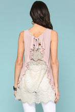 Load image into Gallery viewer, Sleeveless Back Lace Ruffle Detail Tank Top
