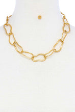 Load image into Gallery viewer, Fashion Bented Chain Modern Necklace And Earring Set
