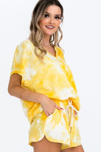 Load image into Gallery viewer, Tie-dye Top Featured In A V-neckline And Cuff Sort Sleeves
