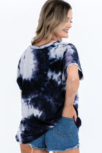 Load image into Gallery viewer, Tie-dye Top Featured In A V-neckline And Cuff Sort Sleeves
