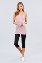Load image into Gallery viewer, Basic Adjustable Spaghetti Strap Tunic Cami W/ Shelf Bra
