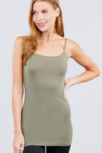 Load image into Gallery viewer, Basic Adjustable Spaghetti Strap Tunic Cami W/ Shelf Bra
