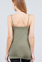 Load image into Gallery viewer, Basic Adjustable Spaghetti Strap Tunic Cami W/ Shelf Bra
