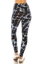 Load image into Gallery viewer, Long Yoga Style Banded Lined Abstract Printed Knit Legging With High Waist.
