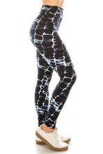Load image into Gallery viewer, Long Yoga Style Banded Lined Abstract Printed Knit Legging With High Waist.
