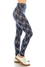 Load image into Gallery viewer, Long Yoga Style Banded Lined Multi Printed Knit Legging With High Waist
