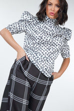 Load image into Gallery viewer, High Waist Plaid Print Wide Leg Pants
