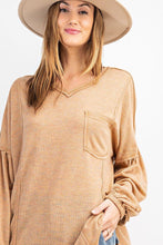 Load image into Gallery viewer, Bubble Slvs Multi Tone Light Hacci Sweater Top
