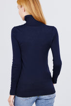 Load image into Gallery viewer, Long Sleeve With Metal Button Detail Turtle Neck Viscose Sweater
