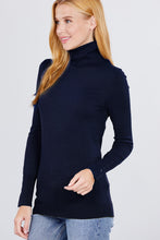 Load image into Gallery viewer, Long Sleeve With Metal Button Detail Turtle Neck Viscose Sweater
