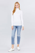 Load image into Gallery viewer, Long Sleeve With Metal Button Detail Turtle Neck Viscose Sweater

