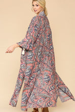 Load image into Gallery viewer, Mix-printed Open Front Kimono With Side Slits
