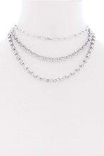 Load image into Gallery viewer, Three Layered Multi Metal Chain Necklace

