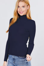 Load image into Gallery viewer, Turtle Neck Viscose Rib Sweater
