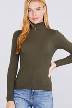 Load image into Gallery viewer, Turtle Neck Viscose Rib Sweater
