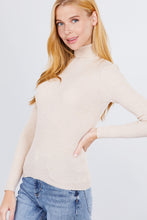 Load image into Gallery viewer, Turtle Neck Viscose Rib Sweater
