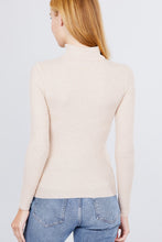 Load image into Gallery viewer, Turtle Neck Viscose Rib Sweater
