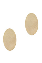 Load image into Gallery viewer, Metal Oval Texture Stud Earring
