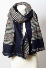 Load image into Gallery viewer, Reversible Tartan Plaid Oversized Blanket Scarf
