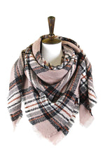 Load image into Gallery viewer, Plaid Square Blanket Scarf
