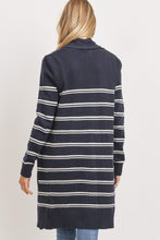 Load image into Gallery viewer, Striped Print Open Front Cardigan
