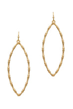Load image into Gallery viewer, Bamboo Metal Leaf Hook Earring
