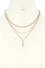 Load image into Gallery viewer, Metal Bar Oval Link Layered Neclace
