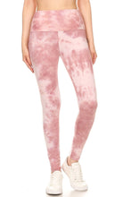 Load image into Gallery viewer, 5-inch Long Yoga Style Banded Lined Tie Dye Printed Knit Legging With High Waist.

