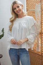 Load image into Gallery viewer, Draped Ruffle Longsleeve Top
