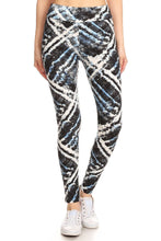 Load image into Gallery viewer, Yoga Style Banded Lined Tie Dye Printed Knit Legging With High Waist
