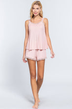 Load image into Gallery viewer, Thermal Flare Top/shorts Pajama Set
