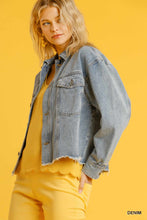 Load image into Gallery viewer, Denim Jacket Collar Button Down With Chest Pockets
