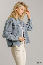 Load image into Gallery viewer, Denim Jacket Collar Button Down With Chest Pockets
