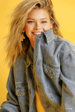Load image into Gallery viewer, Denim Jacket Collar Button Down With Chest Pockets
