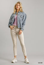 Load image into Gallery viewer, Denim Jacket Collar Button Down With Chest Pockets

