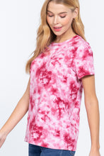Load image into Gallery viewer, Short Sleeve Tie-dye Cotton Jersey Top
