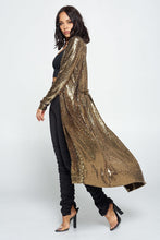 Load image into Gallery viewer, Shine On With This Full Length Sequin Cardigan
