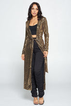 Load image into Gallery viewer, Shine On With This Full Length Sequin Cardigan
