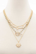 Load image into Gallery viewer, Square Shape Toggle Beaded Layered Necklace
