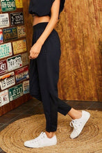 Load image into Gallery viewer, Waist Elastic Band Side Zipper Pocket Contrast Mesh Pants
