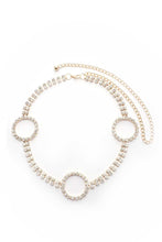 Load image into Gallery viewer, Circle 2 Line Rhinestone Chain Belt
