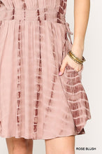 Load image into Gallery viewer, Tie Dye Halter Neck Waist Smocked Dress With Side Tie And Pockets

