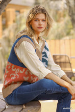 Load image into Gallery viewer, Button Down Collar Chest Pocket Side Slits Shirt With Button Tab Sleeves And High Low Hem
