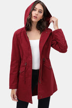 Load image into Gallery viewer, Long Line Hooded Utility Anorak Jacket Coat
