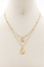 Load image into Gallery viewer, Layered Ball Bead Link Coin Charm Necklace

