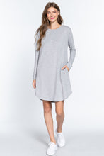 Load image into Gallery viewer, Long Slv French Terry Mini Dress
