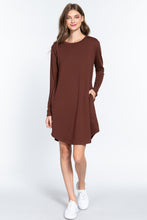 Load image into Gallery viewer, Long Slv French Terry Mini Dress
