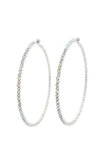 Load image into Gallery viewer, Classic Rhinestone Metal Hoop Earring
