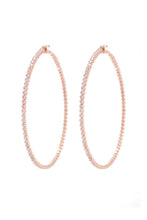 Load image into Gallery viewer, Classic Rhinestone Metal Hoop Earring

